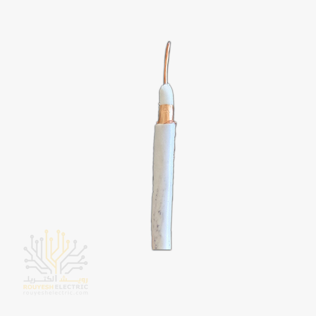 کابل آنتن برند تک کابل کرمان مدل فیروزه مغز رنگ مس 0/9 شیلد رنگ مس 48 رشته حلقه 100 متری