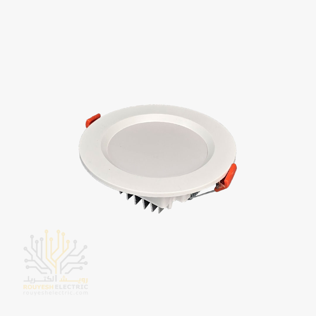 پنل سقفی توکار بک لایت 10 وات برند زرین سیما مدل یاقوت هیت سینک آلومینیوم آفتابی