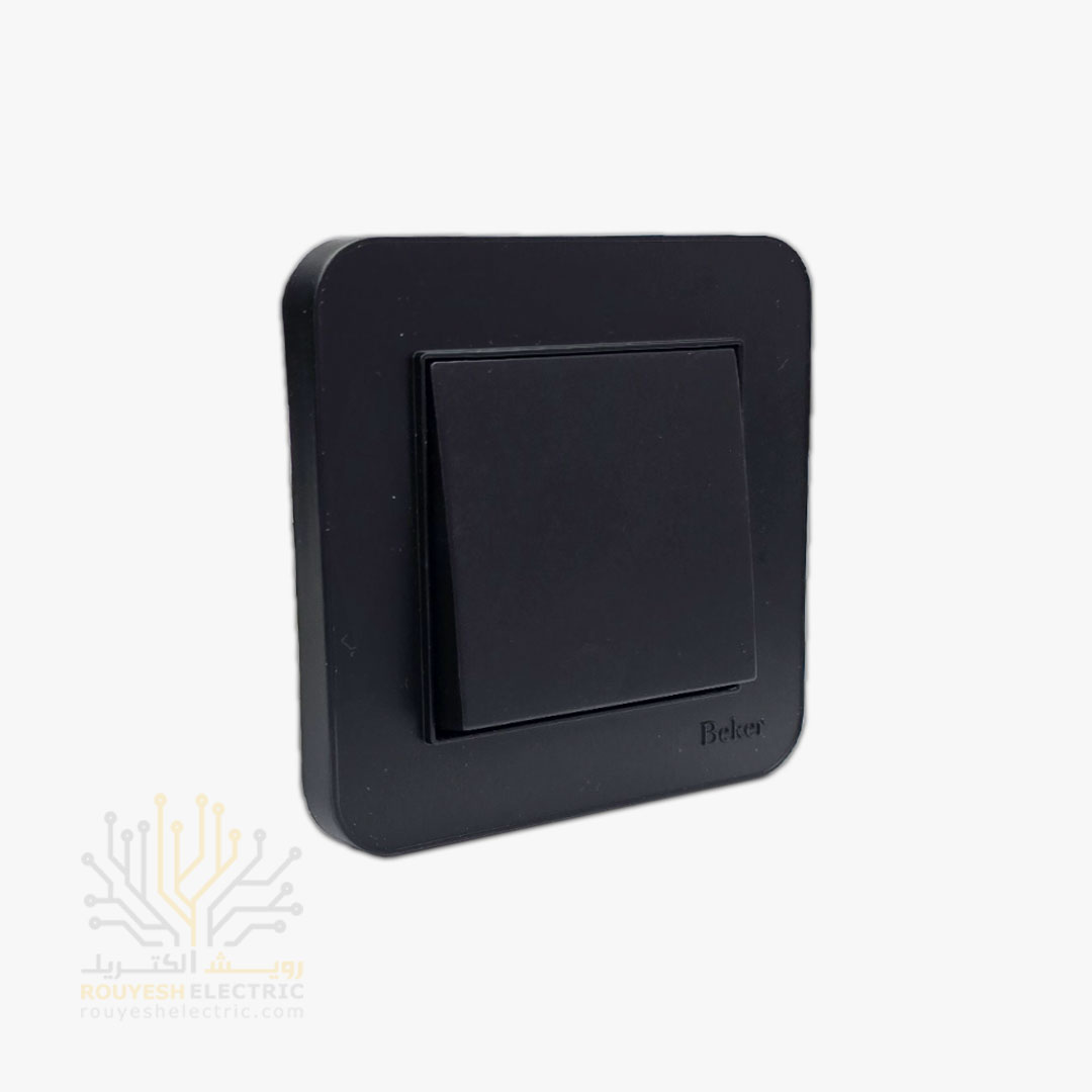 کلید تکپل توکار برند بکر مدل آتا مشکی