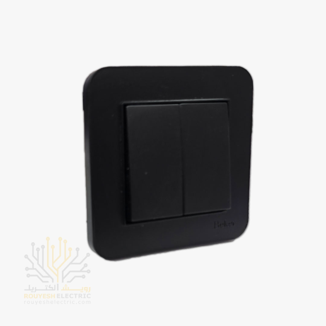 کلید دوپل توکار برند بکر مدل آتا مشکی