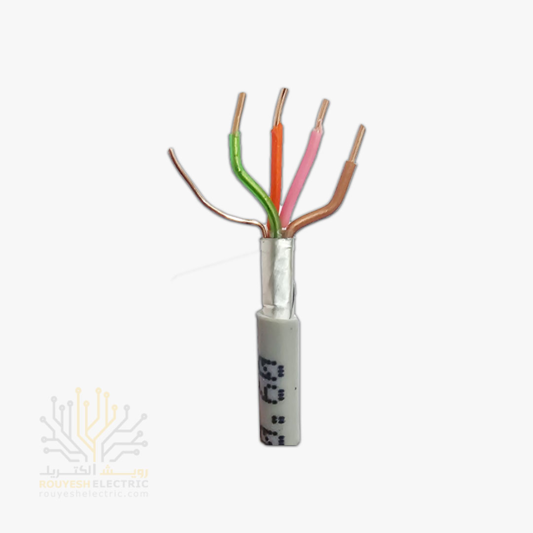 کابل 2 زوجی هوایی برند تک کابل کرمان ضخامت 0/6 کارتن 478 متری