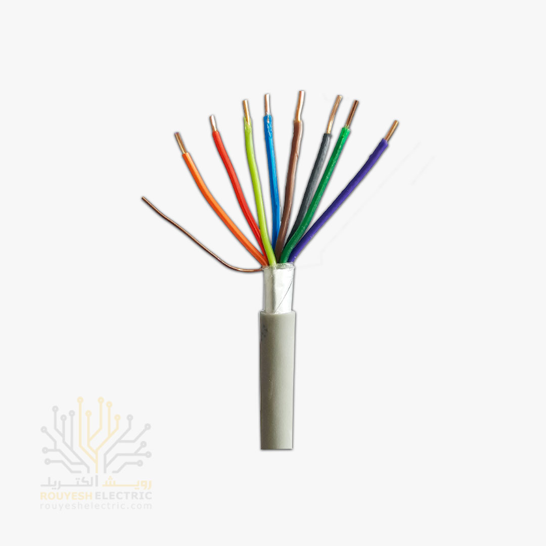 کابل 4 زوجی هوایی برند تک کابل کرمان ضخامت 0/6 کارتن 300 متری