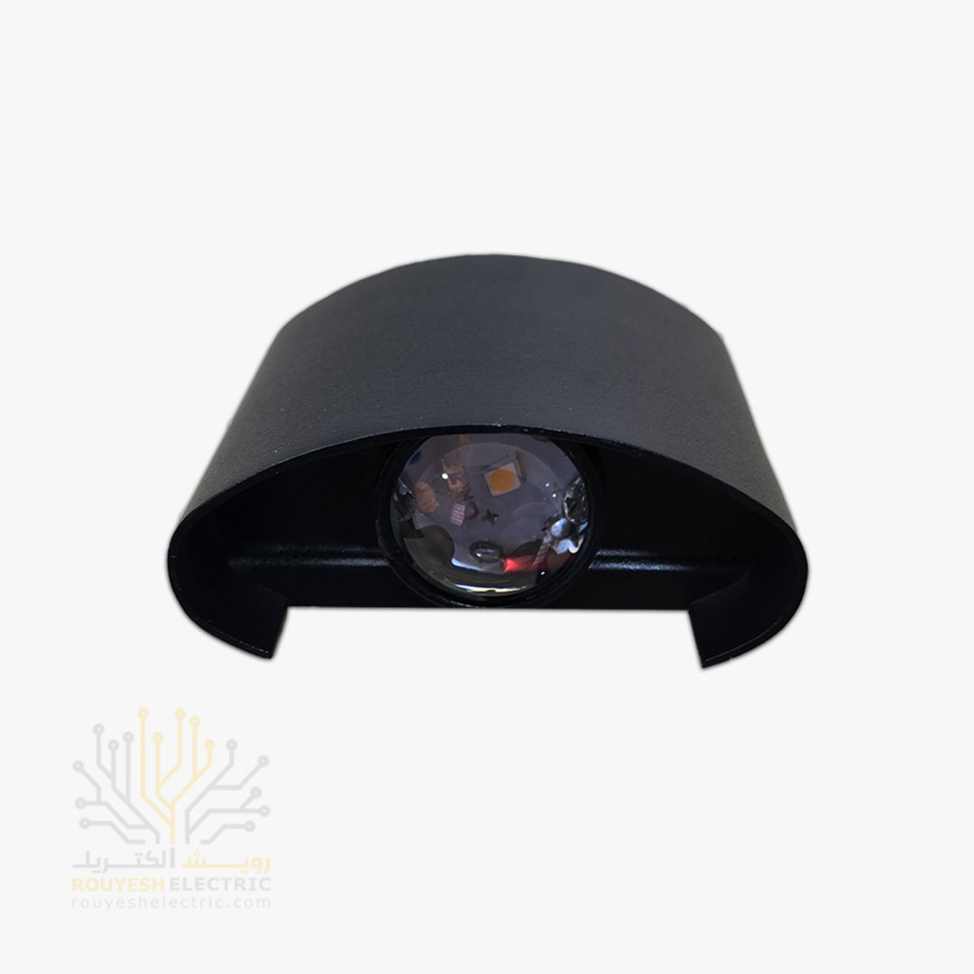 چراغ دیواری دکوراتیو 2 وات برند ایران مهر مدل قطاری بدنه ABS مشکی نور آفتابی 6 ماه گارانتی