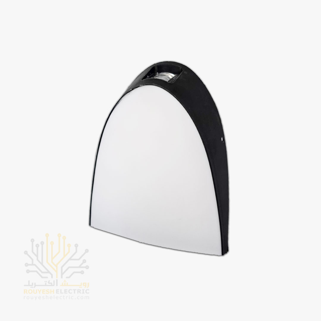 چراغ دیواری دکوراتیو 22 وات برند ایران مهر کد ایران 12 بدنه مشکی نور نچرال
