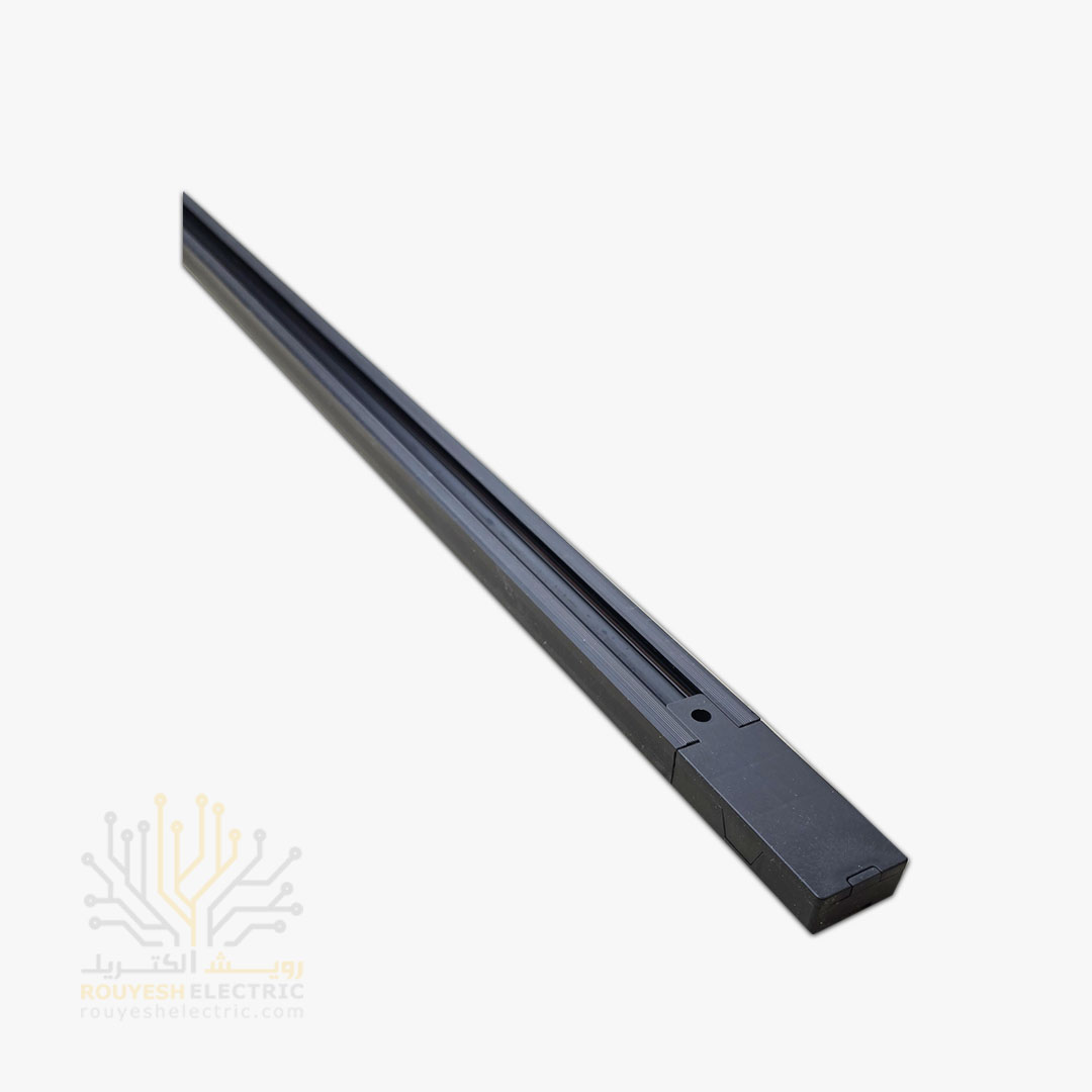 ریل چراغ دکوراتیو برند ایران مهر 1 متری بدنه PVC رنگ مشکی