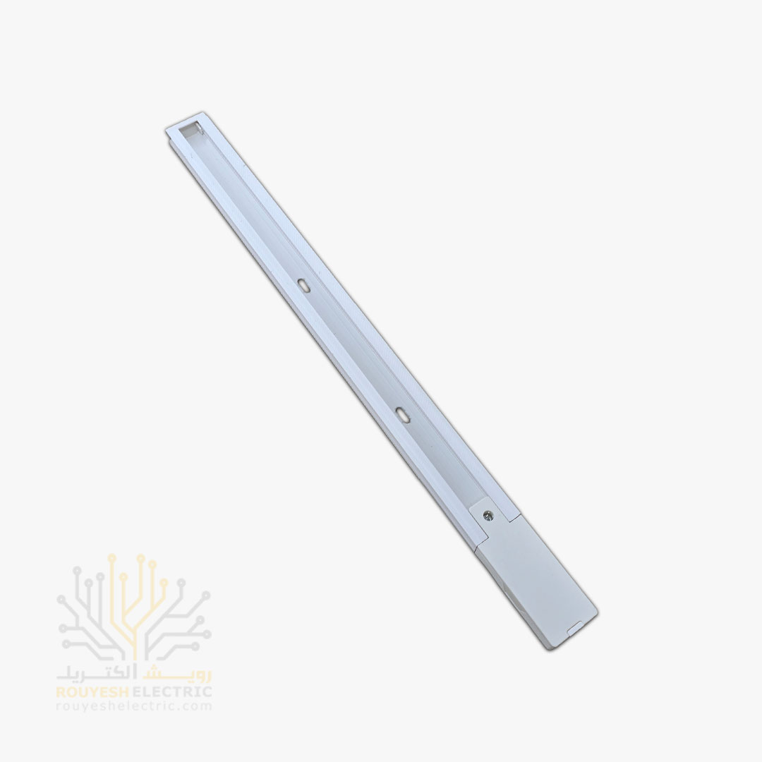 ریل چراغ دکوراتیو برند ایران مهر نیم متری بدنه PVC رنگ سفید