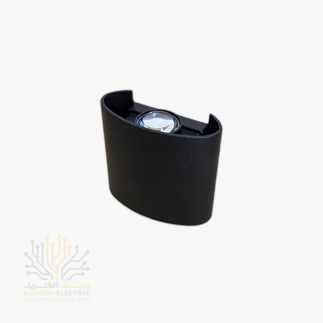 چراغ دیواری دکوراتیو برند سالار مدل قطاری 2 وات چیپ کری بدنه ABS مشکی نور آفتابی