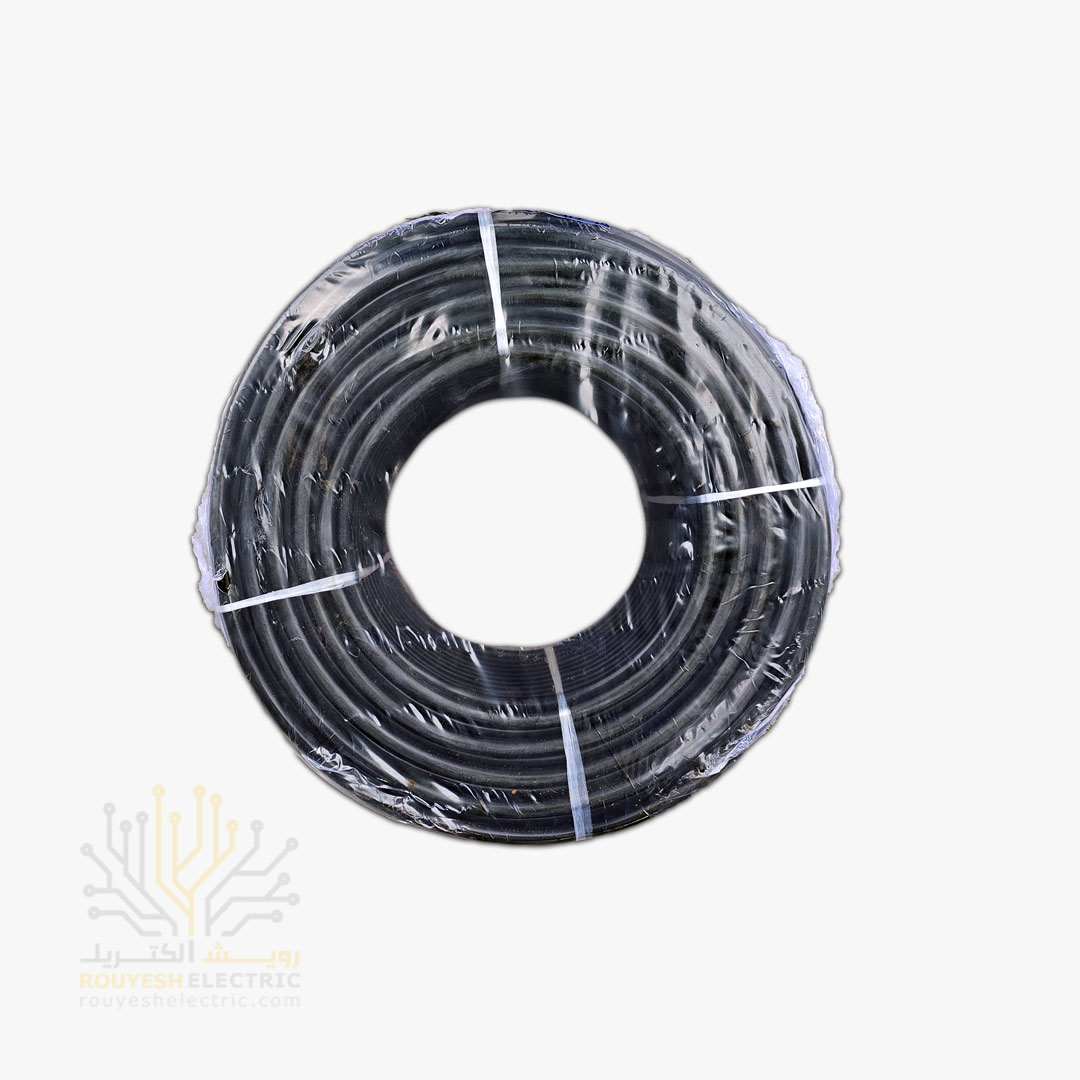 کابل برق نمره 3x4 برند نوید استاندارد حلقه 100 متری