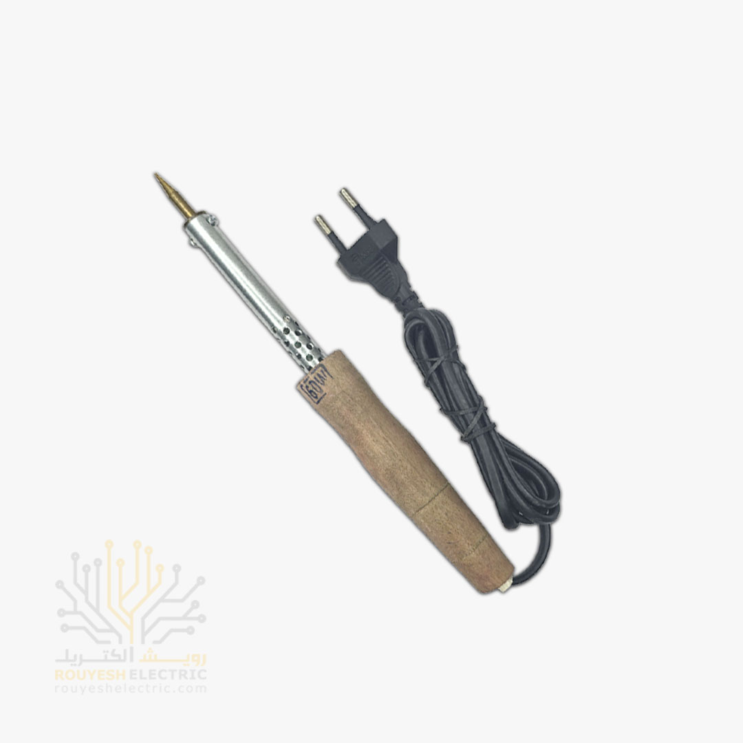 هویه لحیم کاری 60 وات دسته چوبی