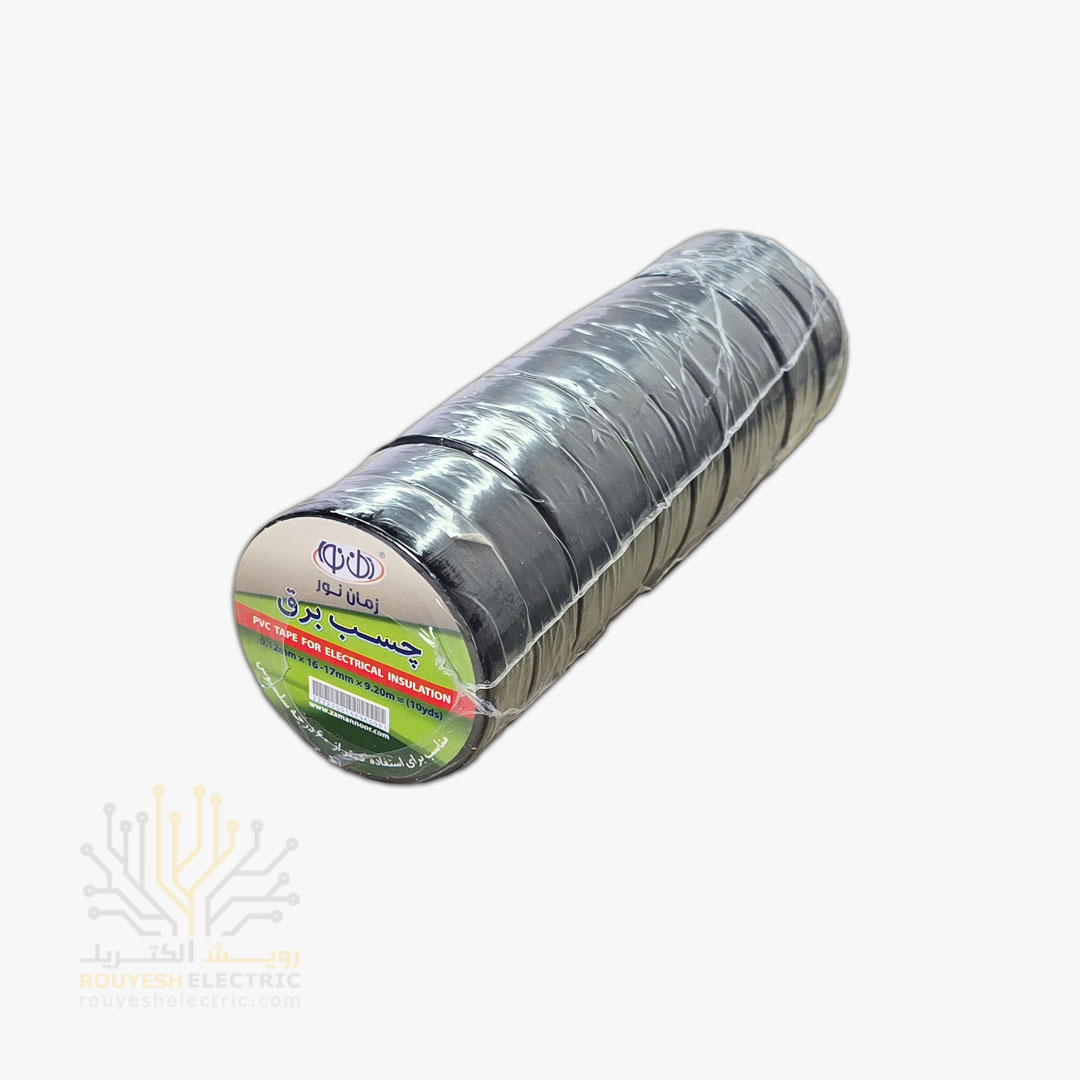 نوار چسب برق برند زمان نور رنگ مشکی