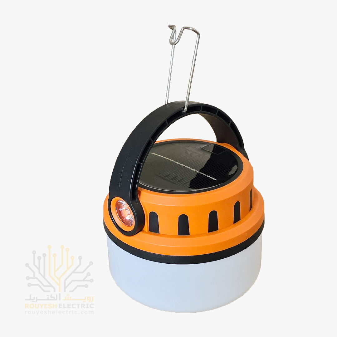 چراغ اضطراری لامپی سولار دار سه حالته چراغ قوه دار