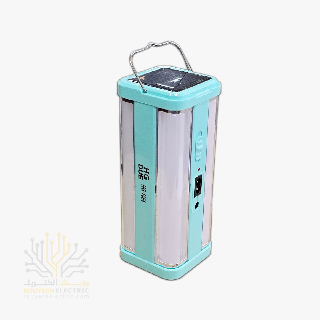 چراغ اضطراری استوانه 76 SMD برند HGDUE مدل HG-1664 چهار طرفه دو حالته