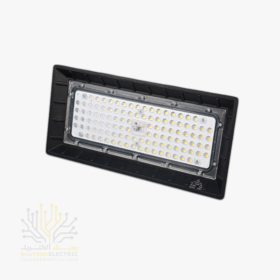 پروژکتور 100 وات SMD برند پارس شعاع والانور مدل آرتمیس بدنه مشکی