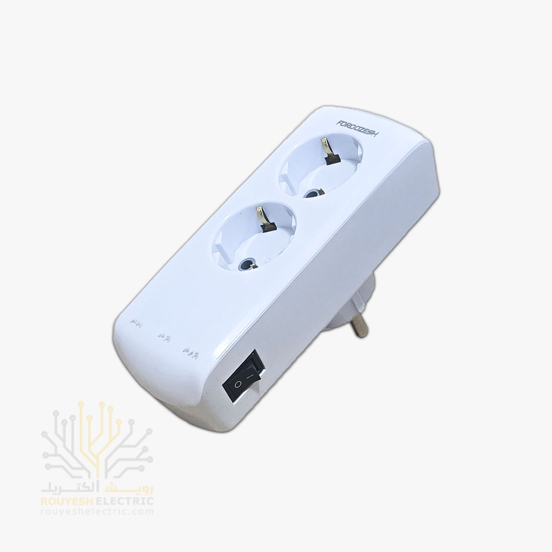 محافظ برق یخچال دیواری دو خانه برند فروزش مدل LT200W لوتوس استاندارد ارتدار کلید دار بدنه سفید آنالوگ