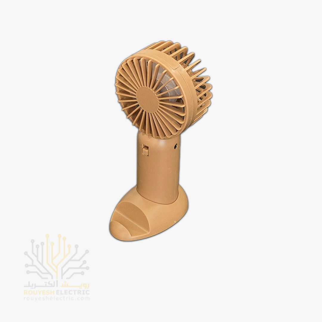پنکه شارژی دستی برند تیبل فن مدل JS08 پایه دار