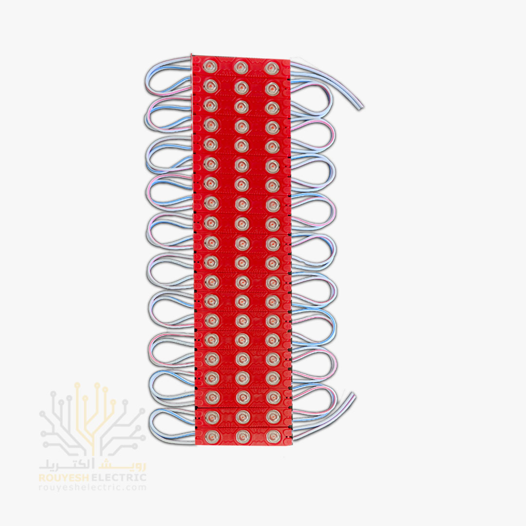 ریسه بلوکی SMD برند INE لنز دار پشت آلومینیوم قرمز ورق 20 تایی