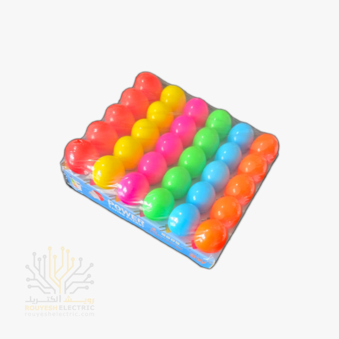 لامپ خواب 3 وات LED برند اورانوس دوشاخه دار رنگ جور