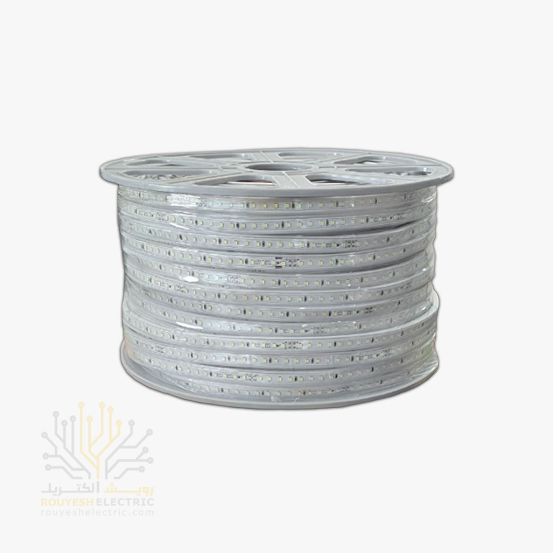 ریسه شلنگی وایرلس برند تک تاب 28x35 تک لاین تراکم 120 برش 20 سانت 12 میل رنگ انبه ای 100 متری