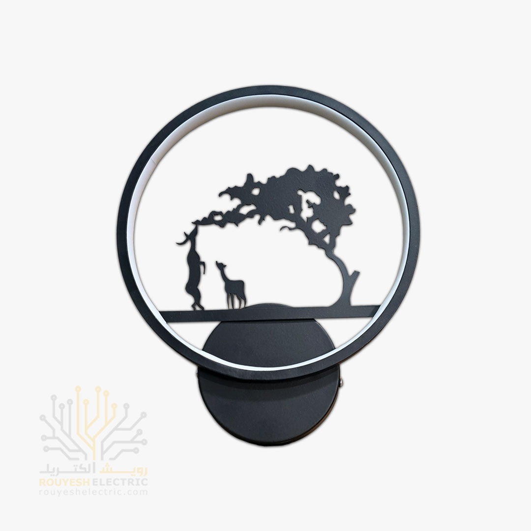 چراغ دیواری ال ای دی برند نور فرد مدل منظره 24 سانت یک سال گارانتی تعویض