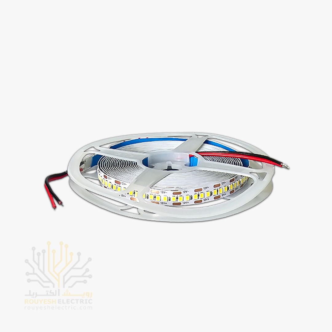 ریسه نواری لاینر 220 ولت برند شارو لایت تراکم 240 برش 10 سانت 1 میل نچرال مخصوص فضای مرطوب حلقه 50 متر