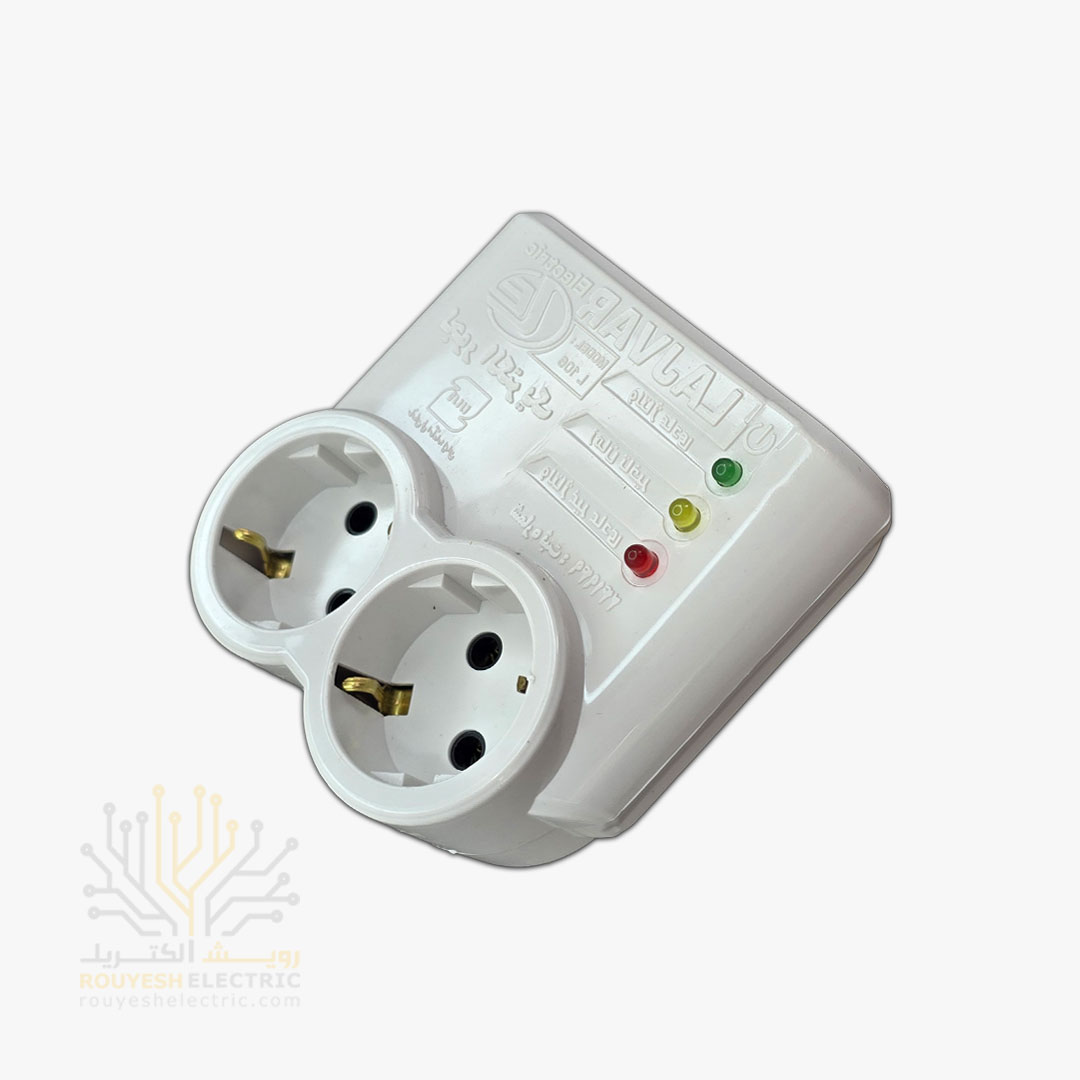 محافظ برق یخچال دیواری دو خانه برند لجور مدل 2500 استاندارد ارتدار بدون کلید بدنه سفید آنالوگ
