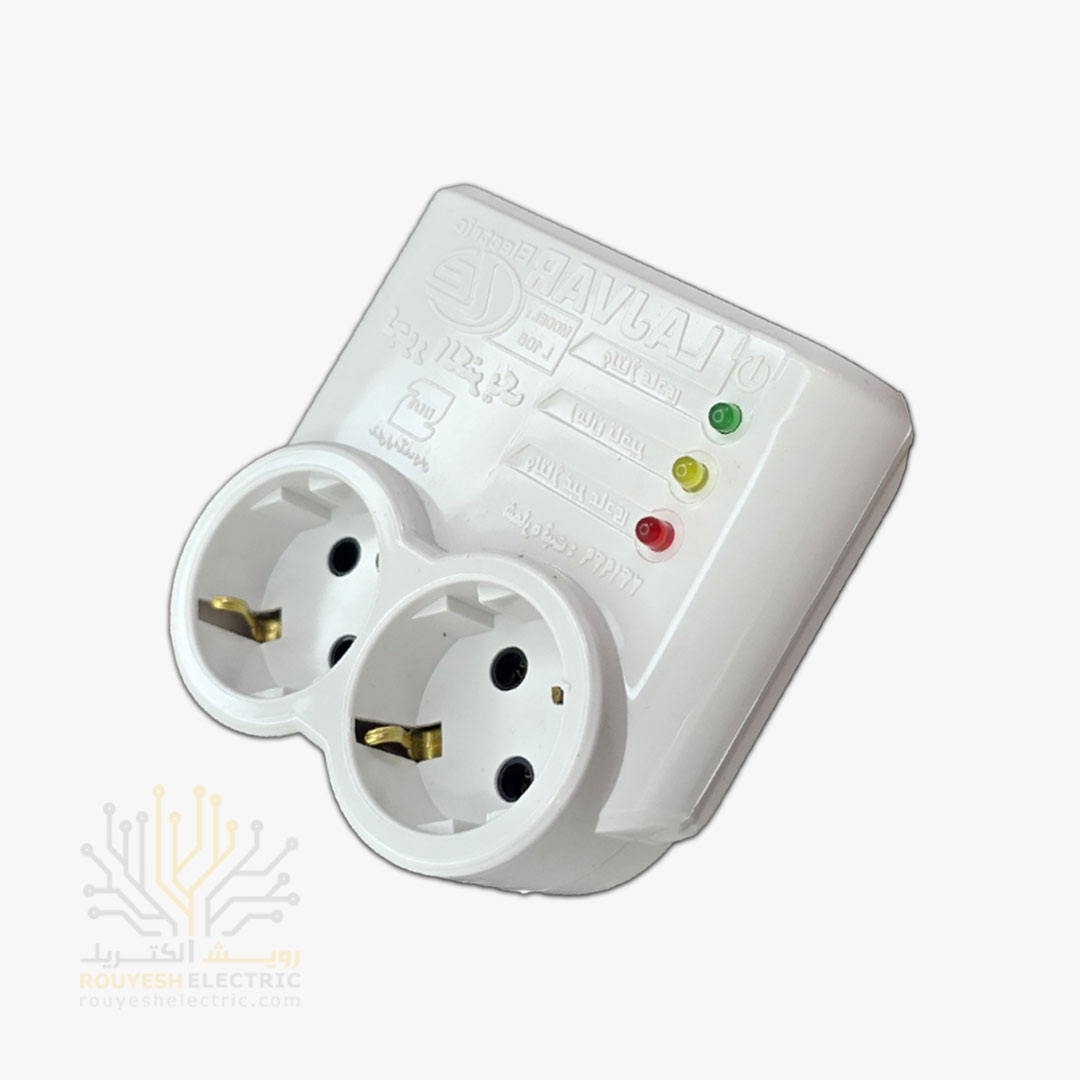 محافظ برق یخچال دیواری دو خانه برند لجور مدل 3500 استاندارد ارتدار بدون کلید بدنه سفید آنالوگ