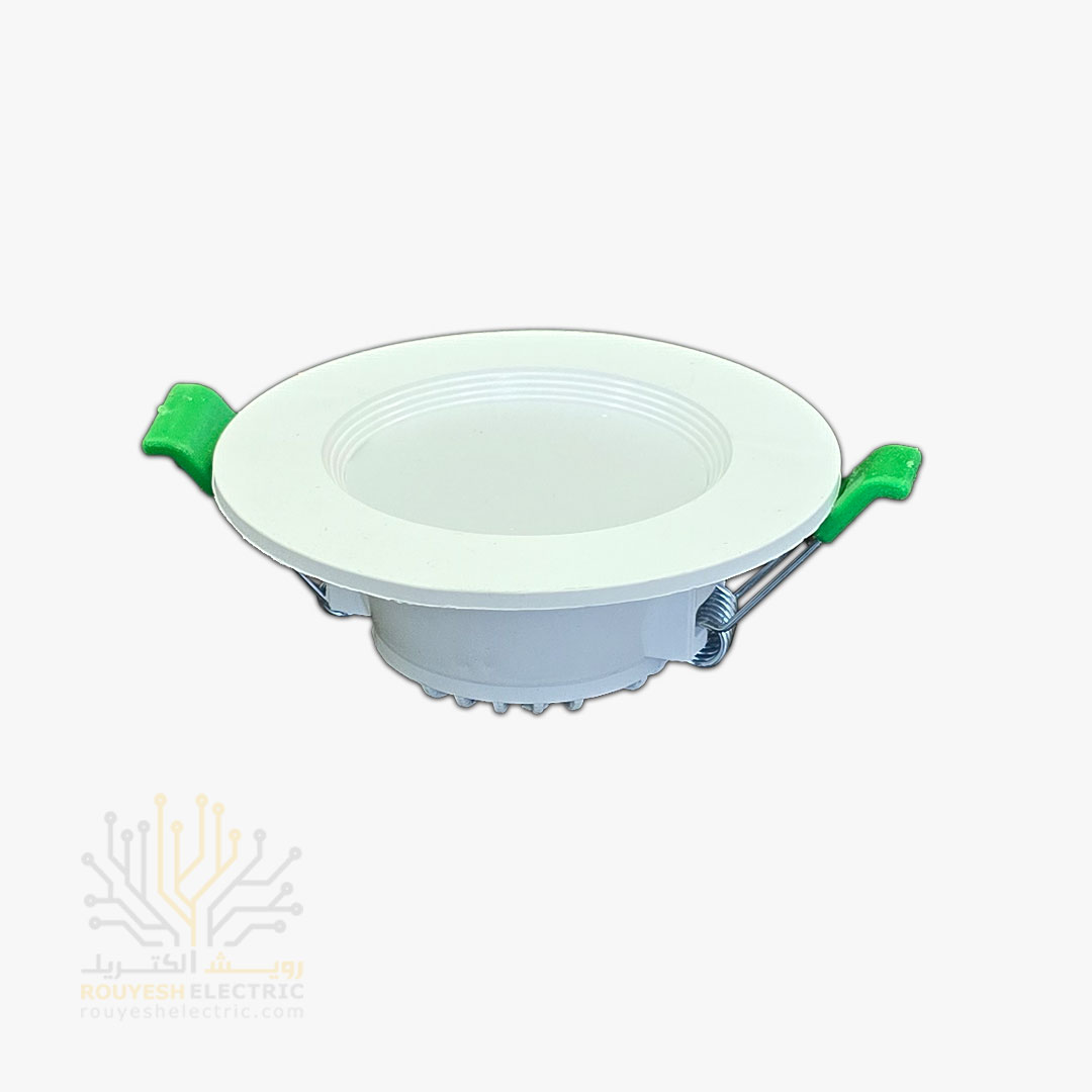 پنل سقفی توکار بک لایت 8 وات برند تک تاب مدل ایکاروس دایره استاندارد رنگ نچرال